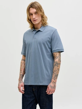 Поло длинное мужское Jack & Jones 12136516 L Blue Mirage (5715825103168)