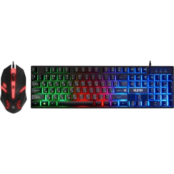 Комплект игровой Defender Glion C-123 UA (мышь+клавиатура) черный