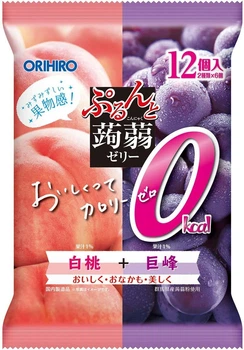 Японское желе конняка Orihiro Purunto Konnyaku White Peach Grape Белый Персик и Виноград 240г