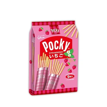 Японские палочки Glico Pocky Strawberry Клубника 9шт 108г