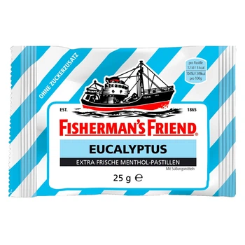 Льодяники Fisherman's Friend Eucalyptus Евкаліпт Без цукру 25г