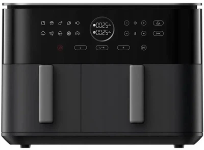 Мультипіч Xiaomi Двозонна Аерофритюрниця 10Л 2700Вт, чаша на 10л, сенсорне керування, пластик, чорного кольору. (639210)