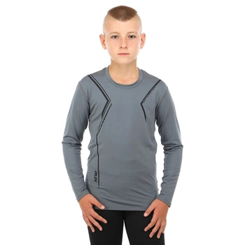 Рашгард дитяча футболка компресійна Zelart 510 розмір 26 (130-140см) Grey