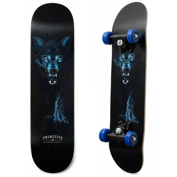Детский мини скейт скейтборд детский волк SP-Sport Kids 1407 Black-Blue