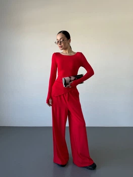 Жіночий прогулянковий костюм (кофта+штани) Uaclothes 44-46 Червоний (like37121-175501357)