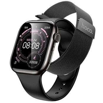 Смарт-годинник Hoco Y42 Call Version Smart sports watch BT5.3, 2.01″ для IOS, Android розумний годинник з магнітним ремінцем Чорний