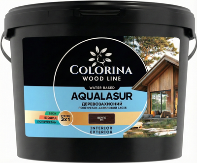 Лазурь деревозащитная с УФ-фильтром Colorina AQUALASUR (2.5 л) венге
