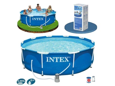 Басейн каркасний INTEX 366х76см 6503л каркасний 28212 з 220V фільтр-насосом