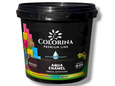 Краска акриловая без запаха Colorina AQUA ENAMEL 2 л шоколадная