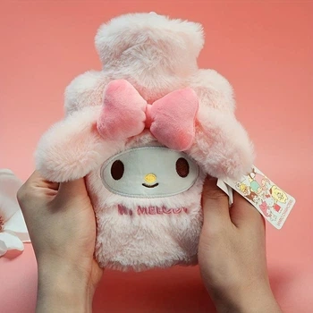 Грелка плюшевая объем 500 мл Май Мелоди My Melody, грелка резиновая в плюшевом чехле My Melody 0.5 л