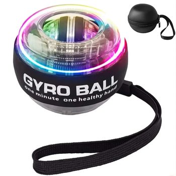 Тренажер гироскопический для кистей рук + Чехол Gyro Ball Yoxzi LED F43 Кистевой тренажер / Гиробол / Эспандер