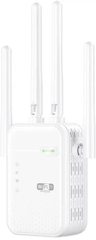 Ретранслятор Wi-Fi BAVIN PC2053Y / N300 / 300 Мбіт/с / 2.4 ГГц / 4 зовнішні антени White (C-PC2053Y WH)