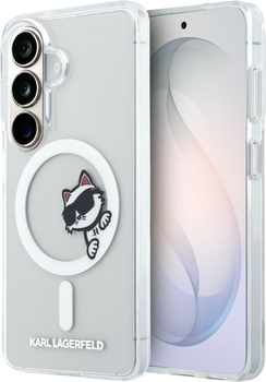 Чохол Karl Lagerfeld IML Peekaboo Choupette MagSafe для Samsung Galaxy S26 Transparent (KLHMS26S6HCPSCT)