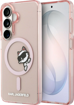 Чохол Karl Lagerfeld IML Peekaboo Choupette MagSafe для Samsung Galaxy S26 Pink (KLHMS26S6HCPSCP)