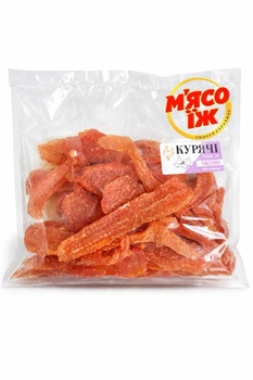 Курячі чипси "ЧАСНИК" 250 г, джеркі, снеки, закуски до пива ТМ МʼЯСО.ЇЖ