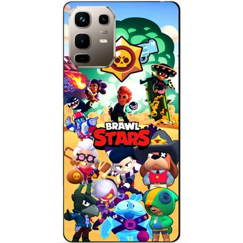 Чехол силиконовый бампер Candy для Infinix Note 50 Pro Plus 5G (X6856) с картинкой Brawl Stars Бравл Старс Силовая Лига Нокаут Леон Ворон