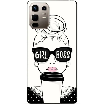 Чехол силиконовый бампер Candy для Infinix Note 50 Pro Plus 5G (X6856) с рисунком Girl Boss