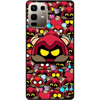 Силиконовый бампер чехол Candy для Infinix Note 50 Pro Plus 5G (X6856) Стикеры Brawl Stars Бравл Старс R-T Brawl