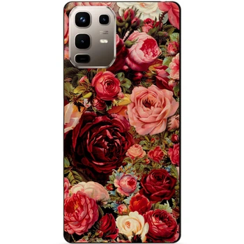 Чехол силиконовый бампер Candy для Infinix Note 50 (X6858) с рисунком Красные розы цветы