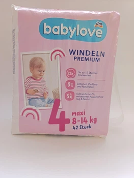 Підгузники Babylove 4, Premium (8-14кг), 42 шт в пачці