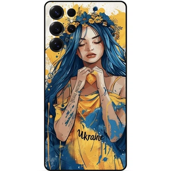 Чехол силиконовый бампер Candy для Samsung S26 Ultra с рисунком ЗСУ Украинка Боец