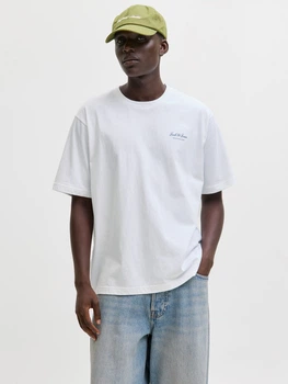 Футболка хлопковая длинная мужская Jack & Jones 12287990 XL Bright White (5715830433038)