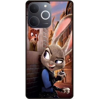 Силиконовый бампер чехол Candy для Realme Note 70 с картинкой Зверополис Джуди
