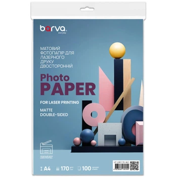 Бумага Barva A4, 170 г/м2, Everyday, Laser, matt double-sided 100 с (LP-LBE170-461)