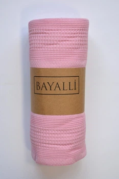 Вафельная простынь-покрывало Bayalli 200×230 см Pembe