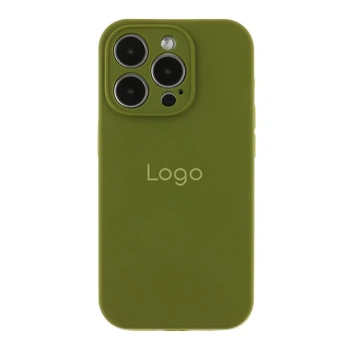 Чохол Silicone Case Full Size with Frame для iPhone 14 Pro Max 45.Army Green