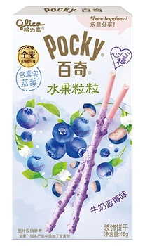 Японские палочки Glico Pocky Milk Cream Blueberry Черника 45г
