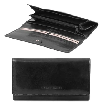 Эксклюзивный кожаный бумажник кошелек женский Tuscany Leather TL140787 (Черный)