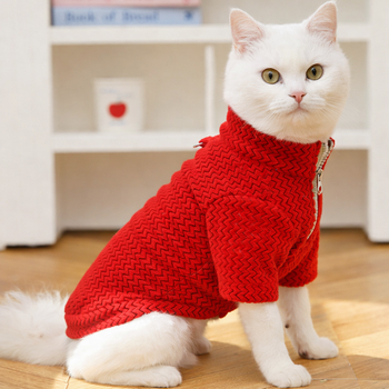 Спортивная кофта для котов (кошек) Зигзаг M Красный