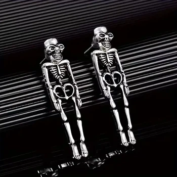 Сережки металеві Скелети - Skeleton