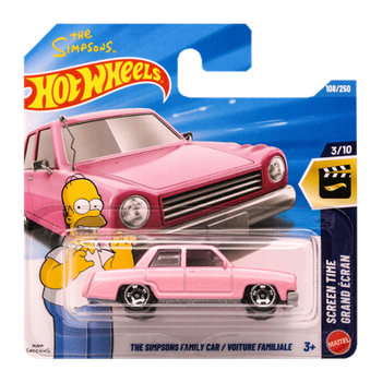 Машинка Базовая Hot Wheels The Simpsons Family Car Screen Time 1:64 JJJ68 Pink
