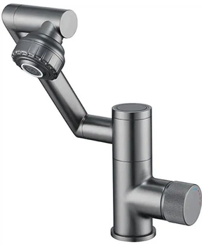 Смеситель для кухни под фильтр с гибким сливом Ø35 мм faucet AND938 из латуни, черный