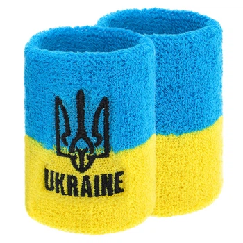 Напульсник спортивний махровий UKRAINE BC-9282-YBL 1шт, Жёлтый, Размер (EU) - 1SIZE