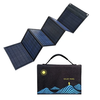 Складна сонячна панель Solar Panel Charger 30W (4 панелі) Чорна