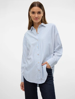 Сорочка оверсайз жіноча Vero Moda 10319825 L Bright White (5715669091867)