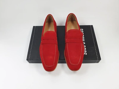 Чоловічі туфлі лофери GORDON & BROS 42 27.5 см 8 UK червоні