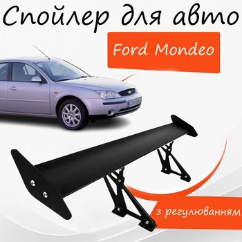 Спойлер антикрыло Ford Mondeo Форд Мондео элерон с регулировкой подходит на кузов седан цвет - Черный