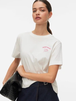 Футболка хлопковая женская Vero Moda 10341351 L Snow White (5715867308699)