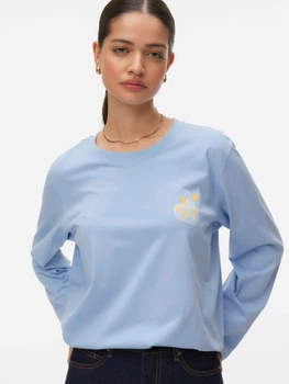 Лонгслив длинный женский Vero Moda 10341356 M Brunnera Blue (5715826653013)