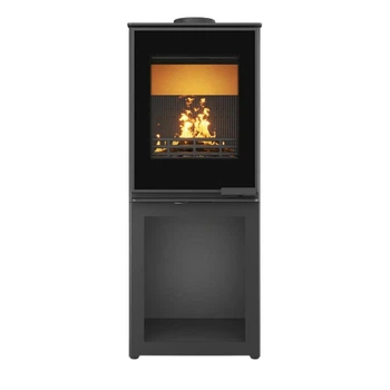 Стальная печь-камин на дровах KAWMET HARITA S15i L-box Decor 6.5 кВт