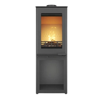 Стальная печь-камин на дровах KAWMET VENUS S16 L-Box 9.5 кВт