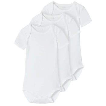 Боди (3 шт) Name it Classic white, цвет белый, размер 50 (211.13183432.BWHI)