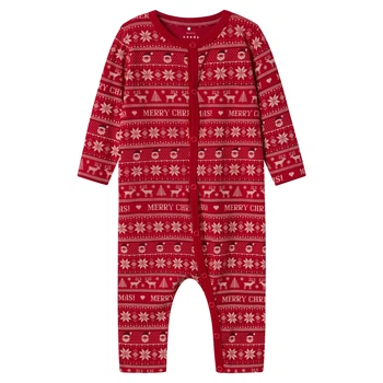 Комбинезон новогодний Name it Merry Christmas Red, цвет красный, размер 56 (253.13234976.JRED)