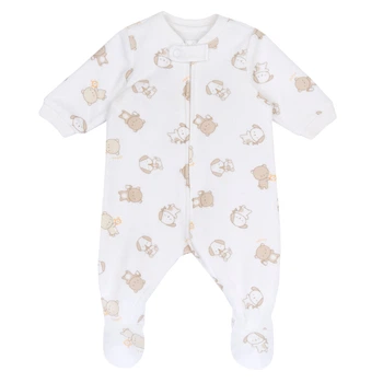 Махровый комбинезон Chicco Tiny Bear, цвет белый, размер 56 (091.00891.064)