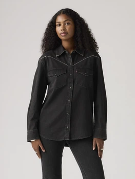 Сорочка бавовняна жіноча Levi's 652350773 XS Чорна (1159857558)