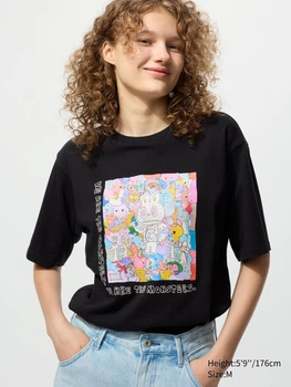 Футболка бавовняна жіноча Uniqlo 877068785 M Чорна (1159856458)